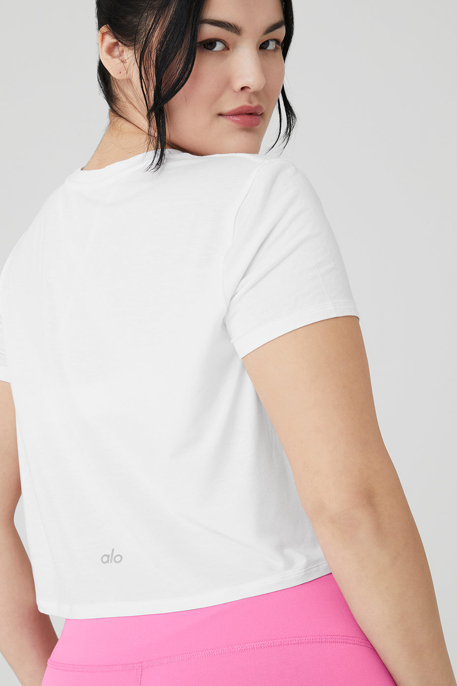 Cropped All Day Short Sleeve - White