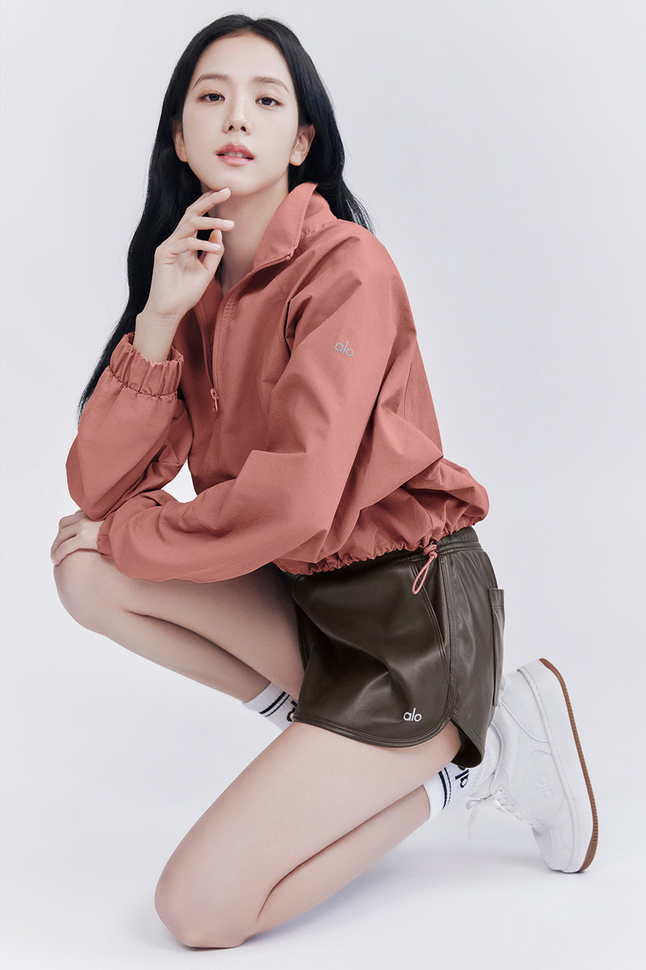 Cropped 1/4 Zip Alumni Pullover - Soft Terracotta