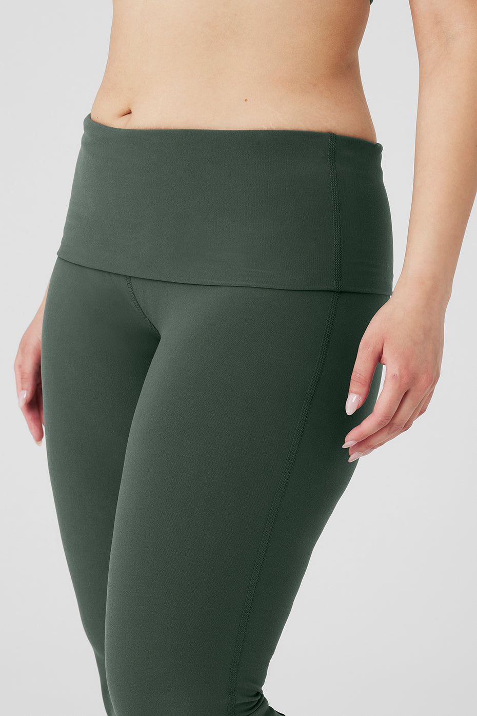 Alosoft Foldover Bootcut Legging - Dark Cactus