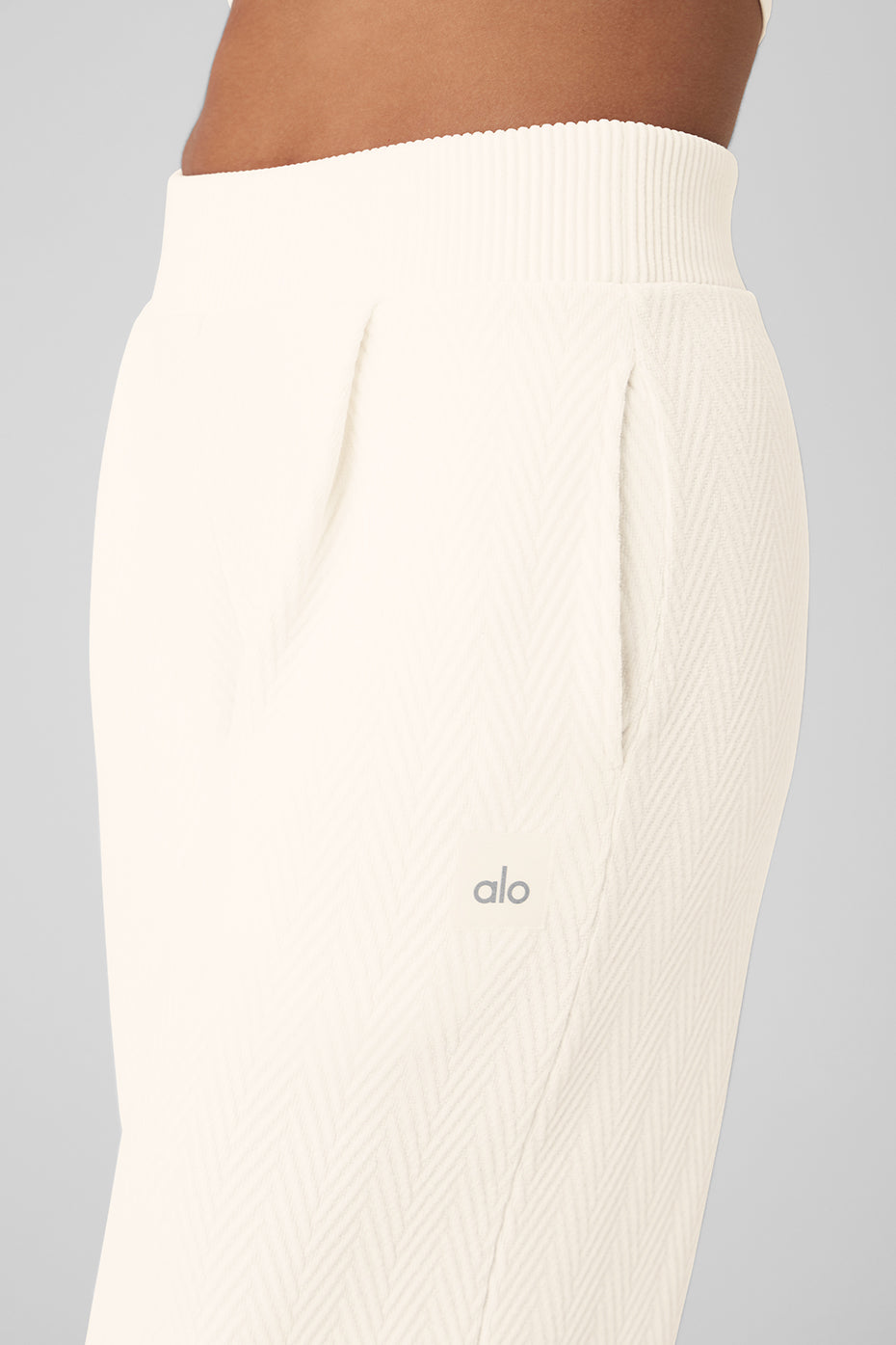 High-Waist Cozy Day Wide Leg Pant - Ivory