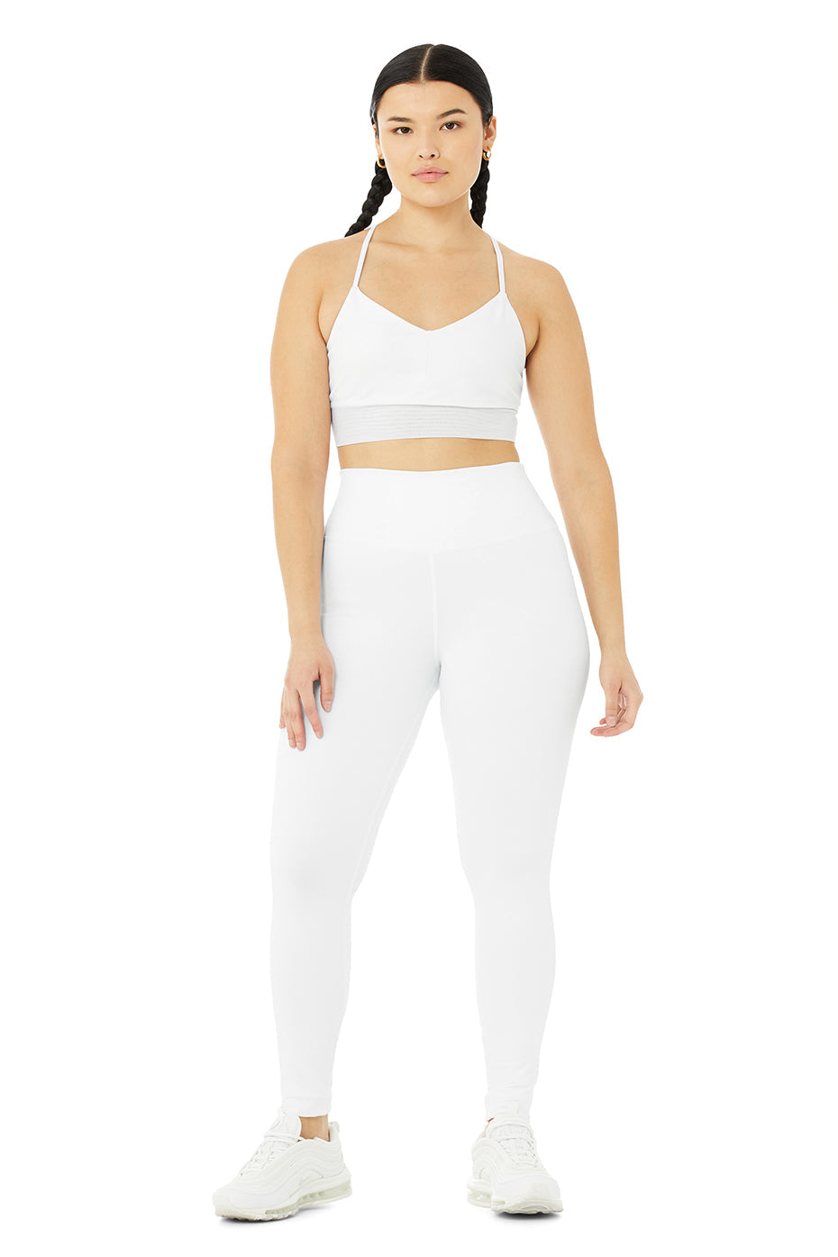 High-Waist Airbrush Legging - White