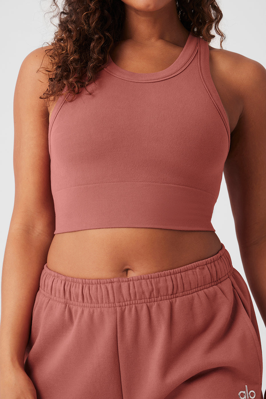 Seamless Delight High Neck Bra - Soft Terracotta