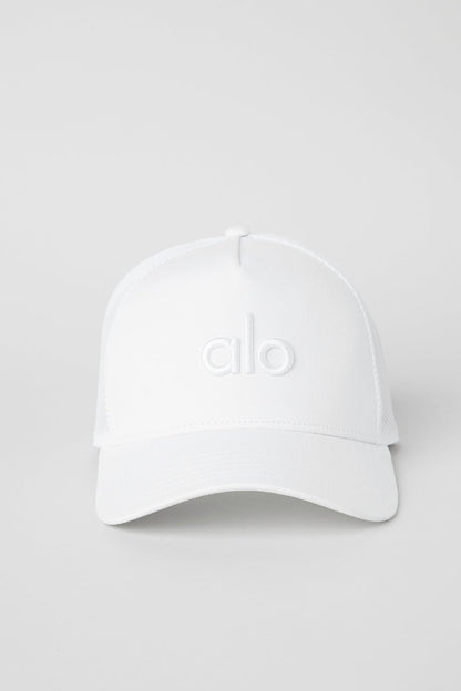 District Trucker Hat - White/White