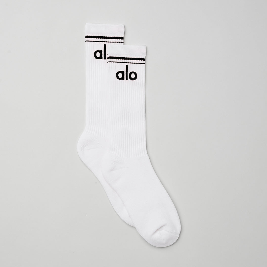 Unisex Throwback Sock- White/Black