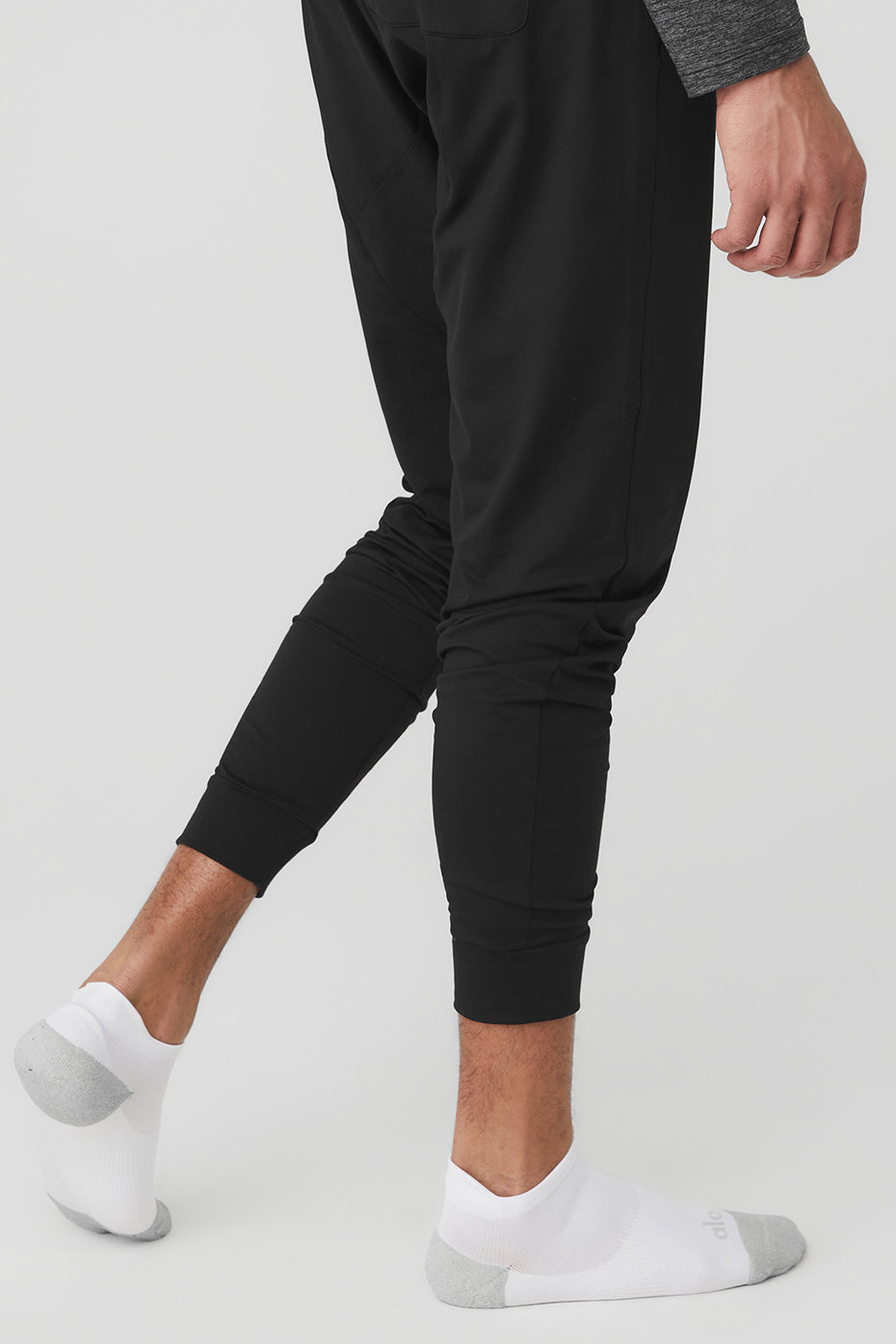 Men's Performance Tab Sock - White/Dove Grey