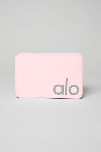 Uplifting Yoga Block - Powder Pink/Silver