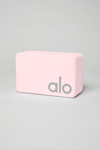 Uplifting Yoga Block - Powder Pink/Silver