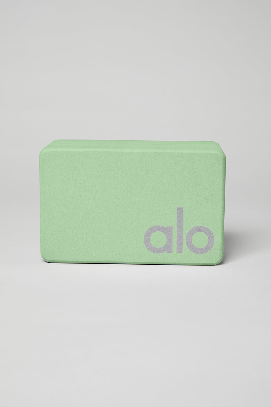 Uplifting Yoga Block - Honeydew/Silver