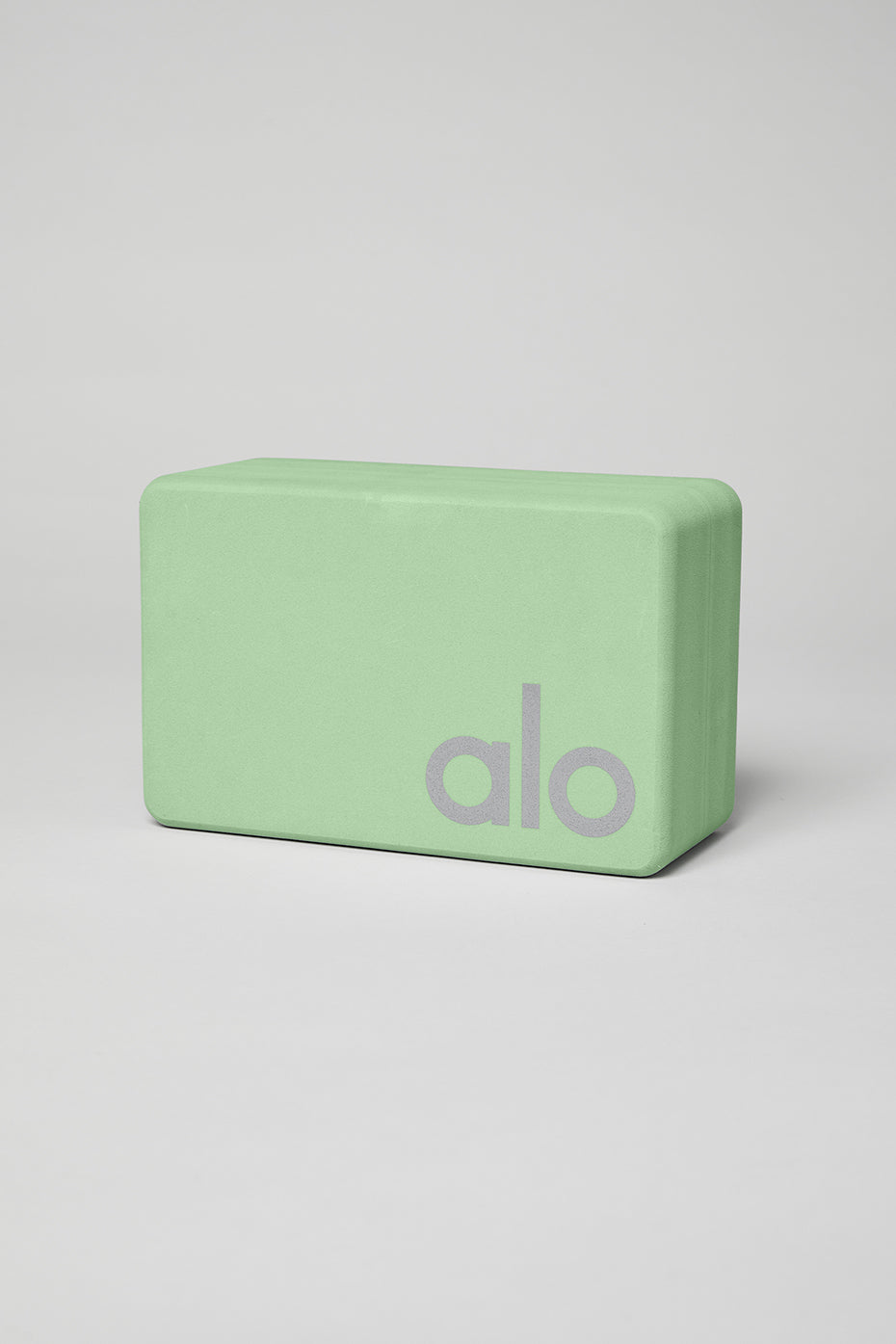 Uplifting Yoga Block - Honeydew/Silver