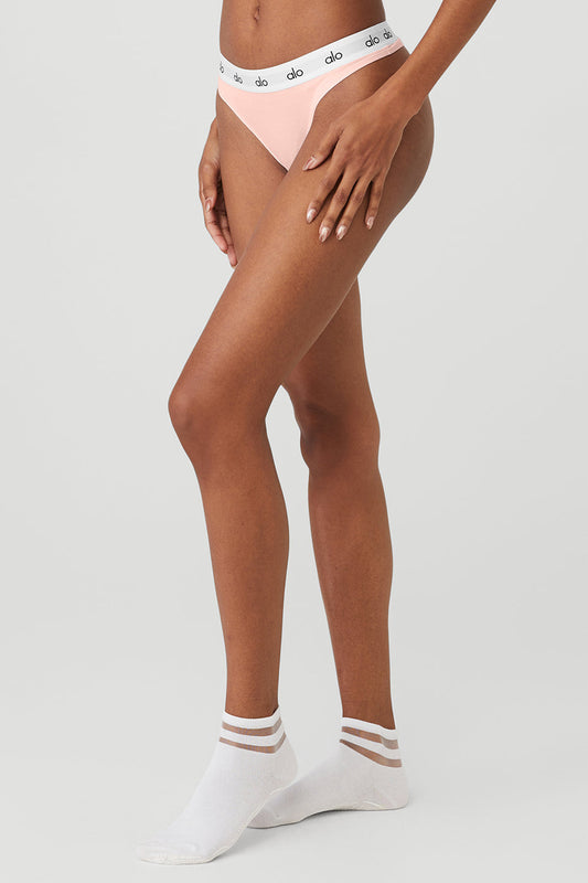 Icon High-Cut Thong - Powder Pink