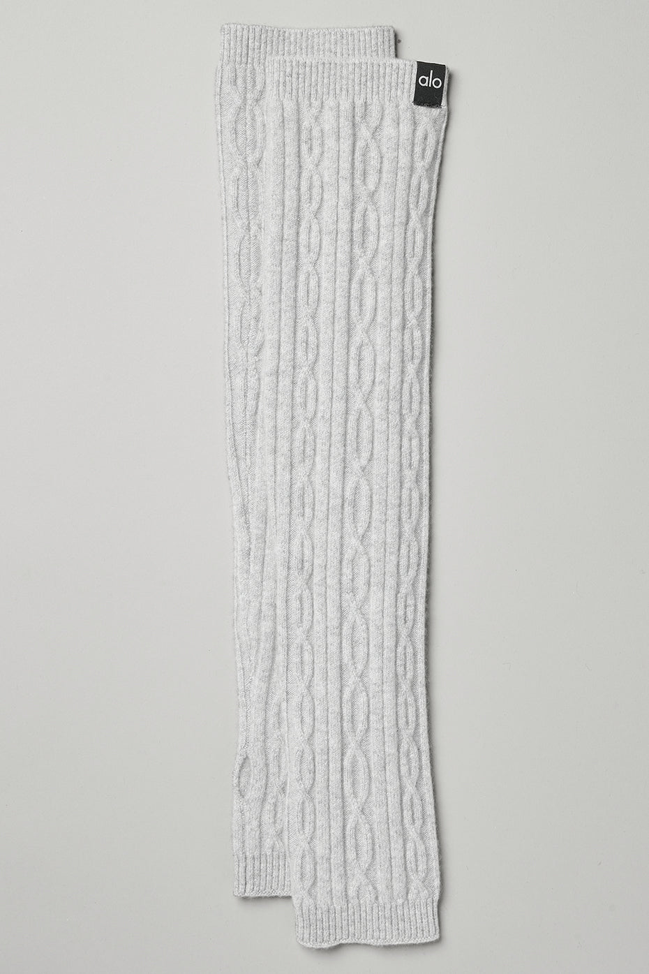 Cable Knit Arm Warmers - Athletic Heather Grey