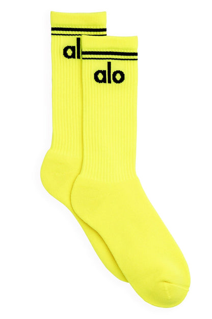 Unisex Throwback Sock - Highlighter/Black