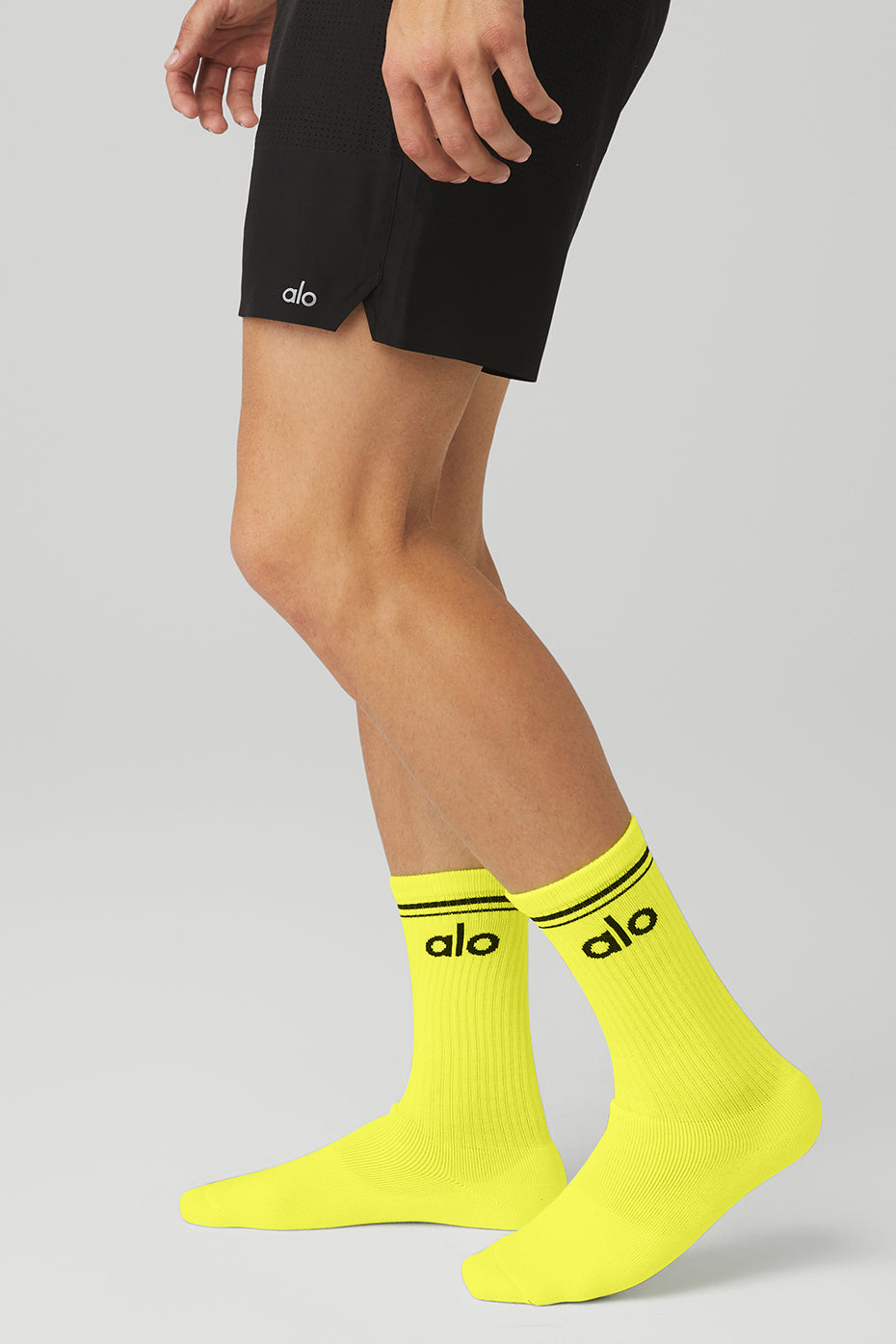 Unisex Throwback Sock - Highlighter/Black