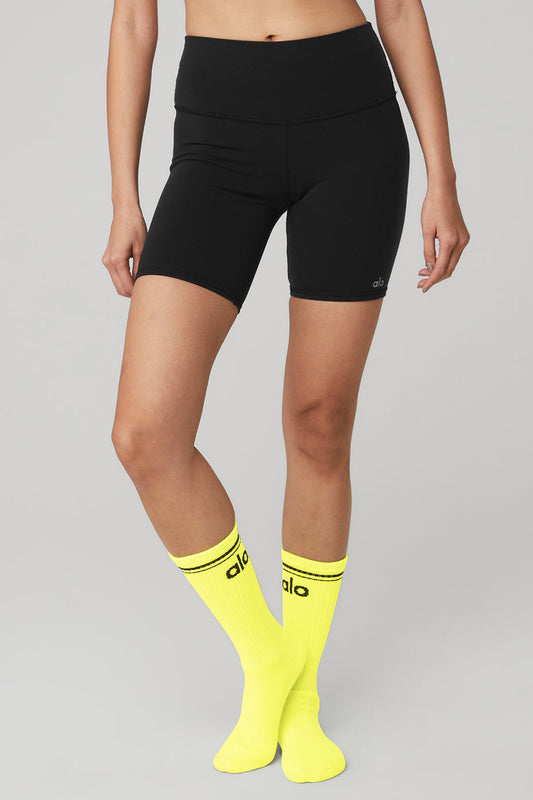 Unisex Throwback Sock - Highlighter/Black