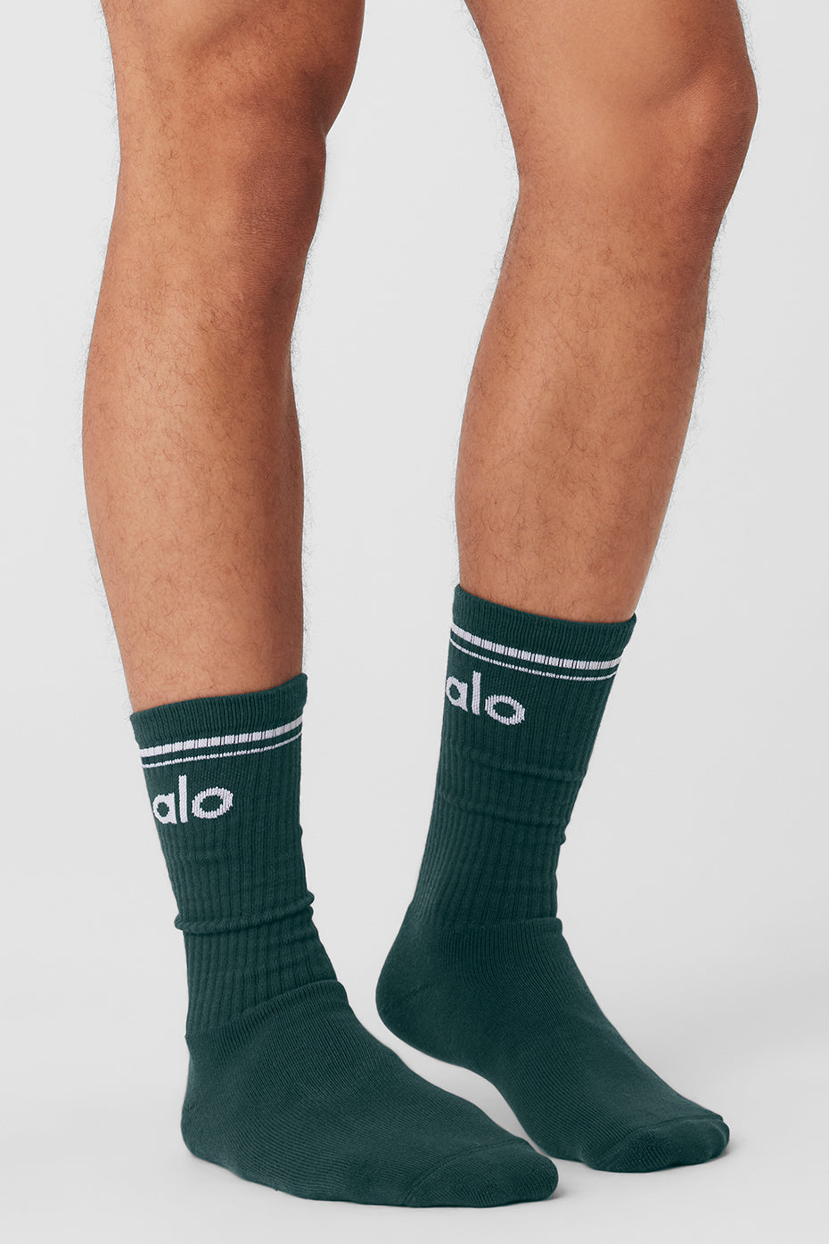 Unisex Throwback Sock - Midnight Green/White
