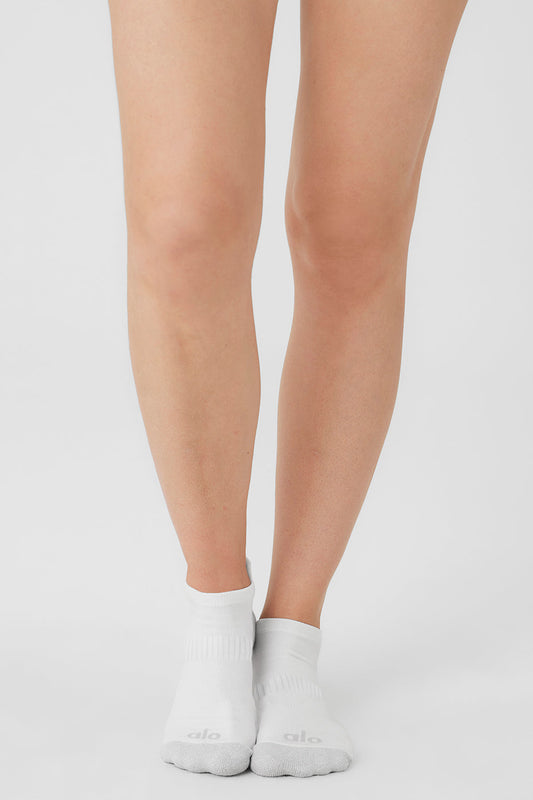 Women's Performance Tab Sock - White/Dove Grey