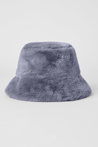 Faux Fur Bucket Hat - Fog