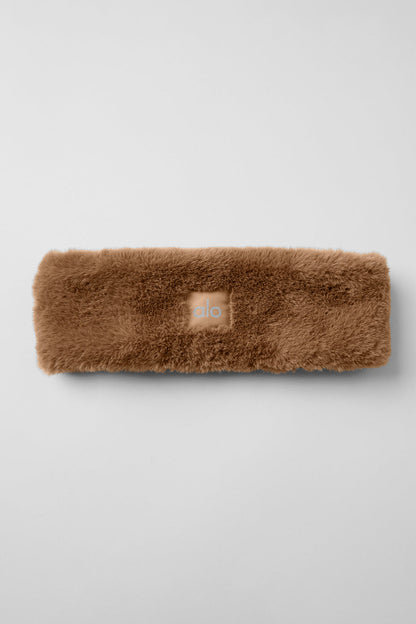Faux Fur Ear Warmers - Toasted Almond