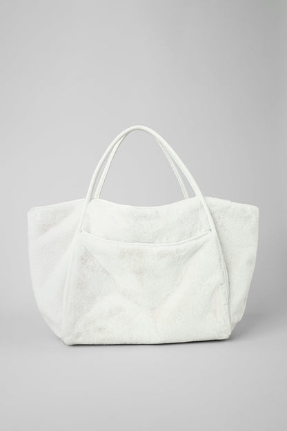 Faux Fur Tote Bag - Ivory