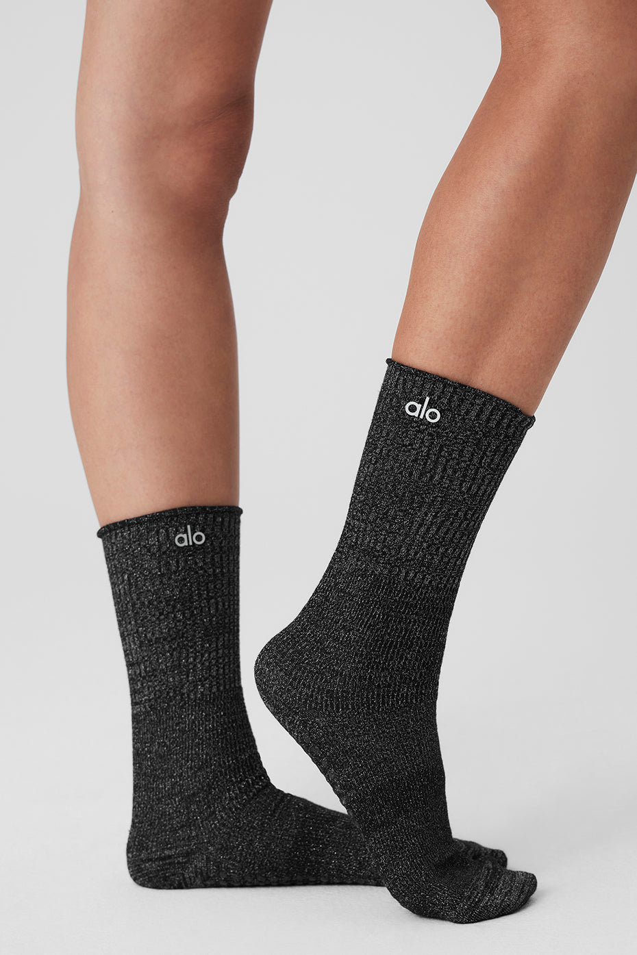 Glitz And Glam Grip Sock - Black