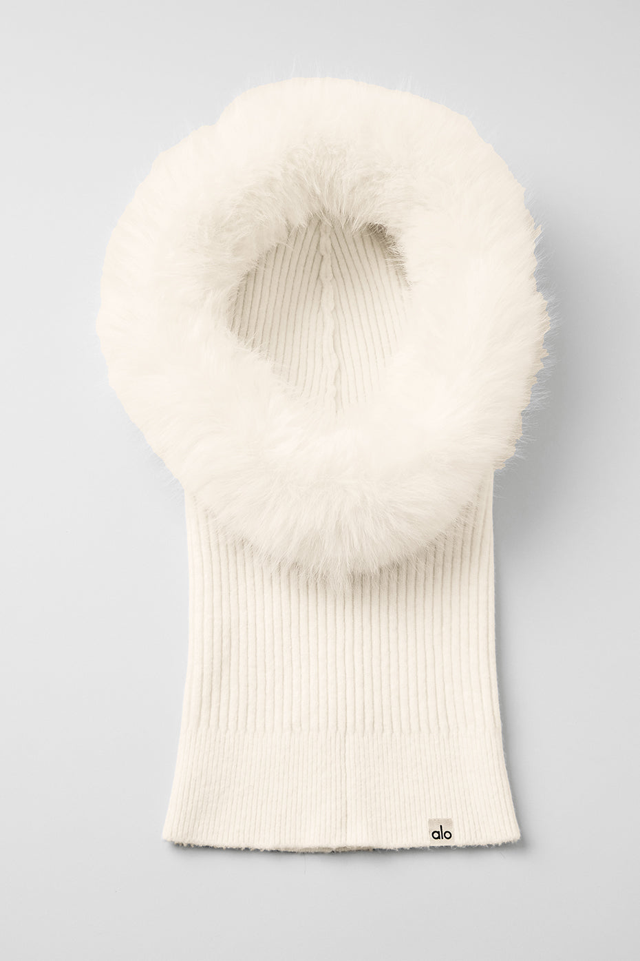 Opulent Faux Fur Wintersun Balaclava - Ivory