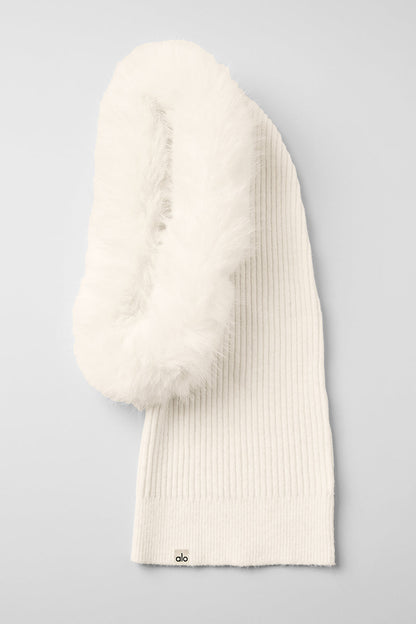 Opulent Faux Fur Wintersun Balaclava - Ivory