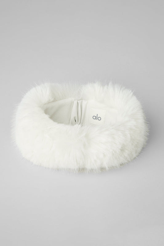 Faux Fur Wintersun Headband - Ivory