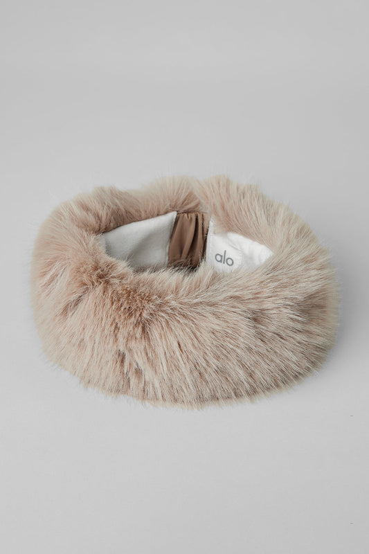 Faux Fur Wintersun Headband - Oat