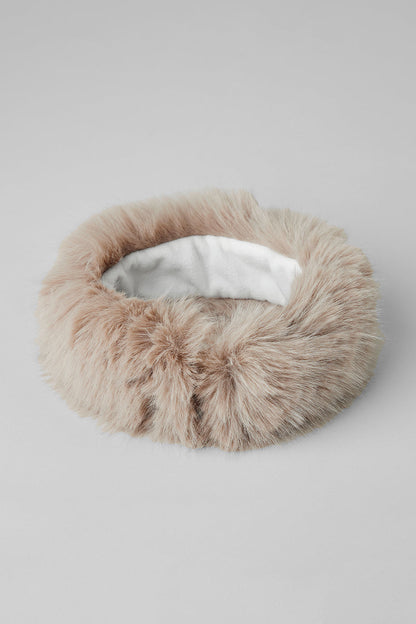 Faux Fur Wintersun Headband - Oat