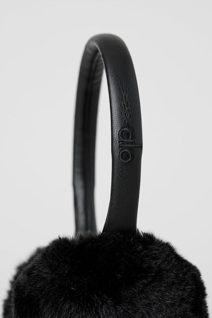 Faux Fur Ear Muff - Black