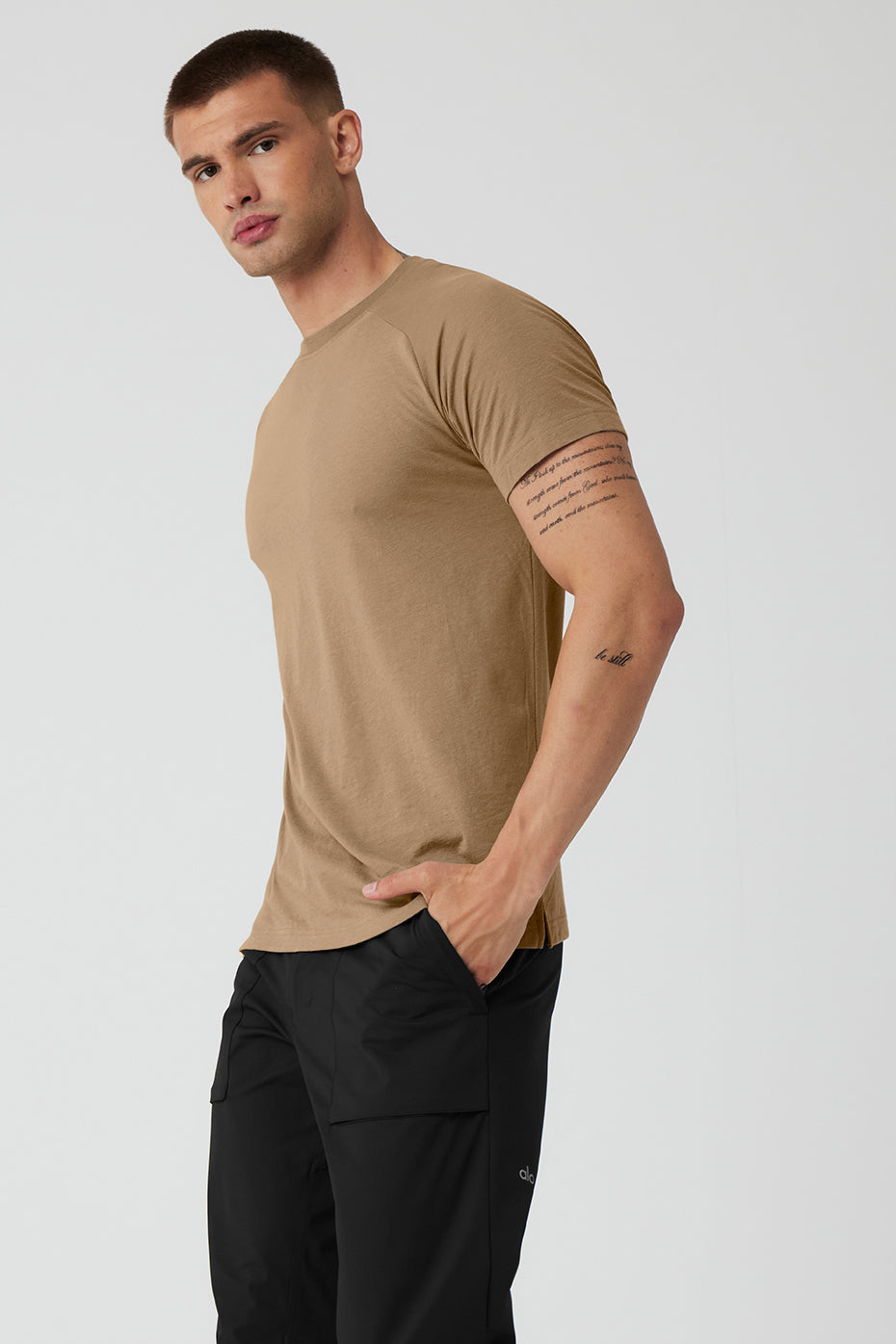 The Triumph Crew Neck Tee - Gravel