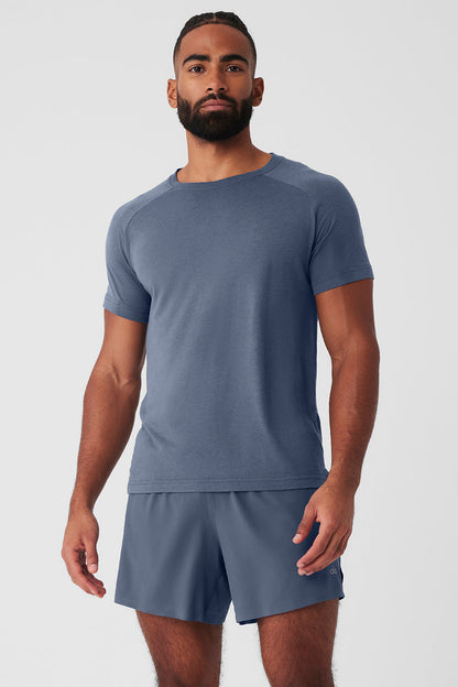 The Triumph Crew Neck Tee - Bluestone