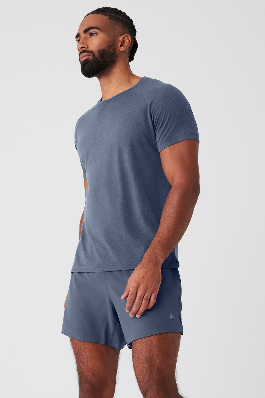 The Triumph Crew Neck Tee - Bluestone