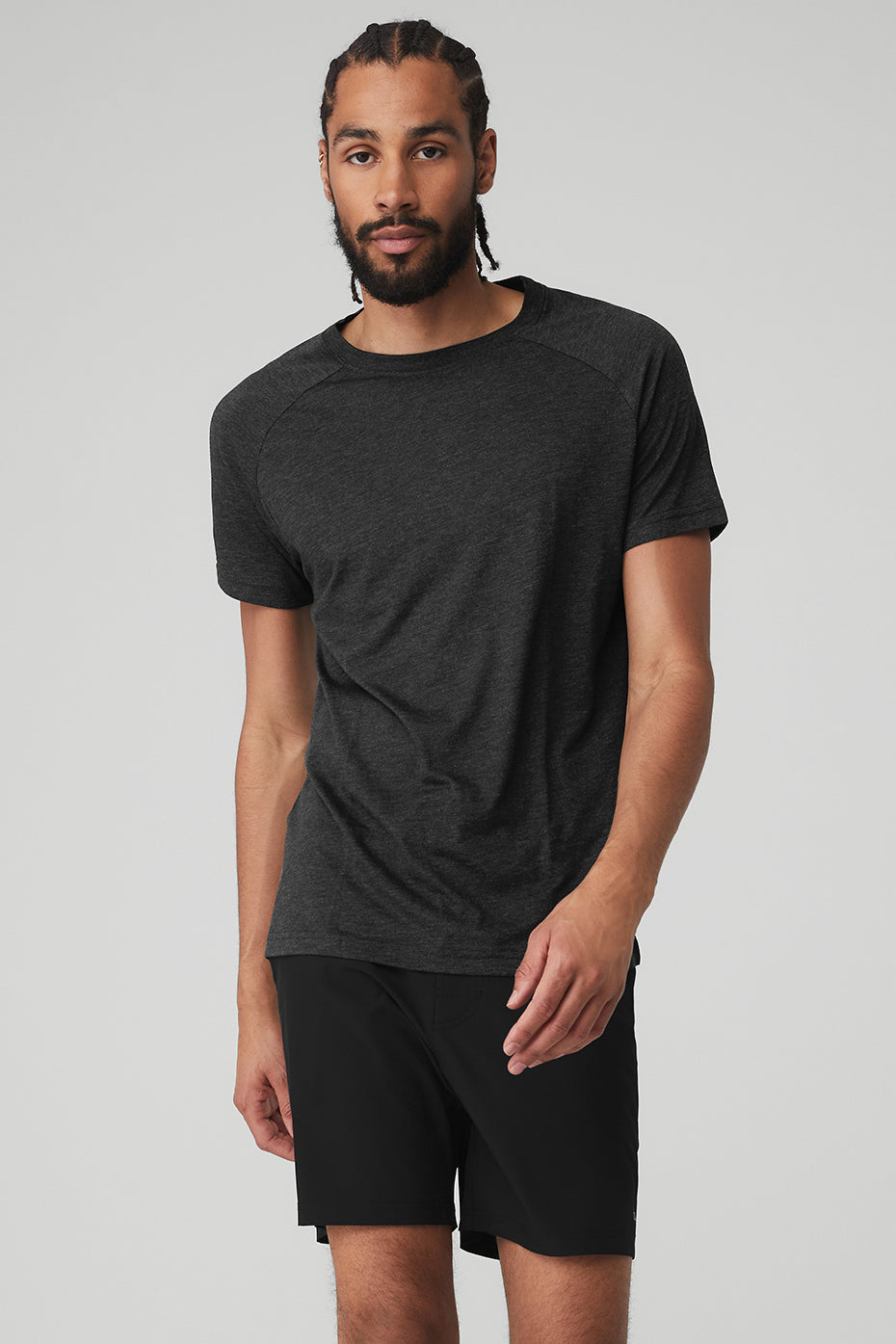 The Triumph Crew Neck Tee - Black Heather