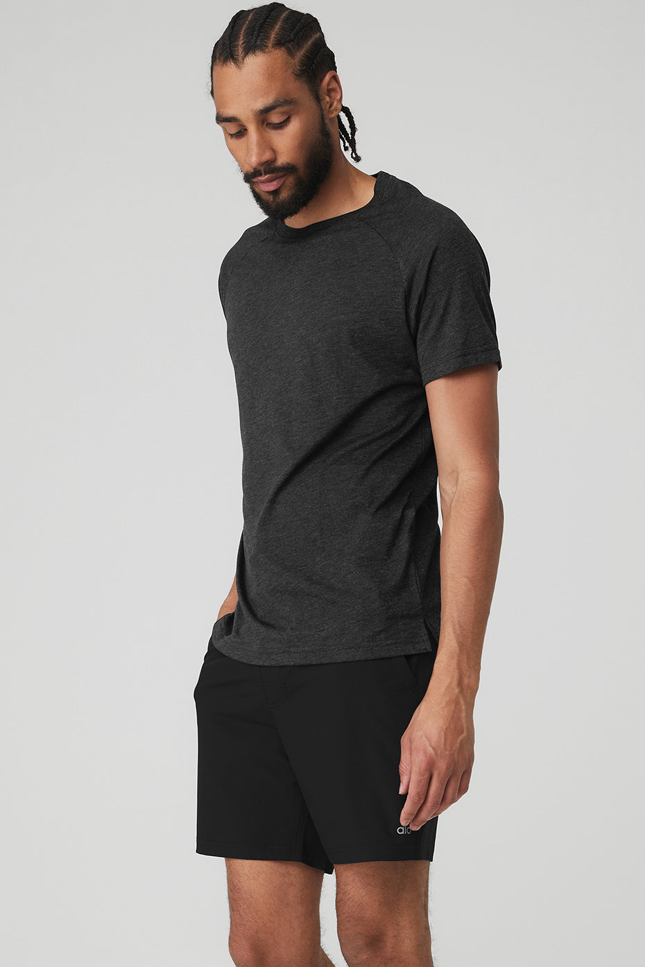 The Triumph Crew Neck Tee - Black Heather