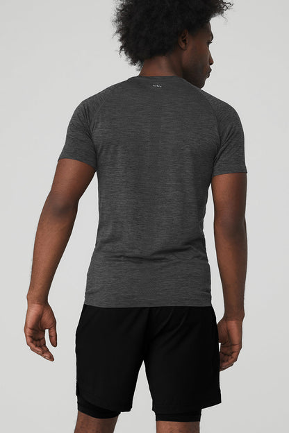 Amplify Seamless Short Sleeve Tee - Black Heather