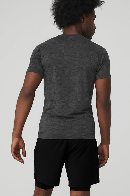 Amplify Seamless Short Sleeve Tee - Black Heather