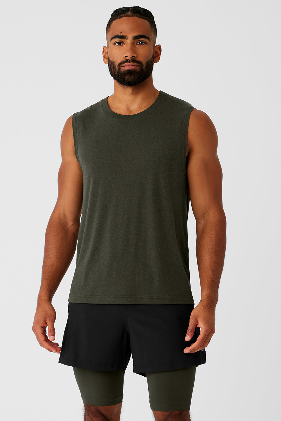 The Triumph Muscle Tank - Stealth Green