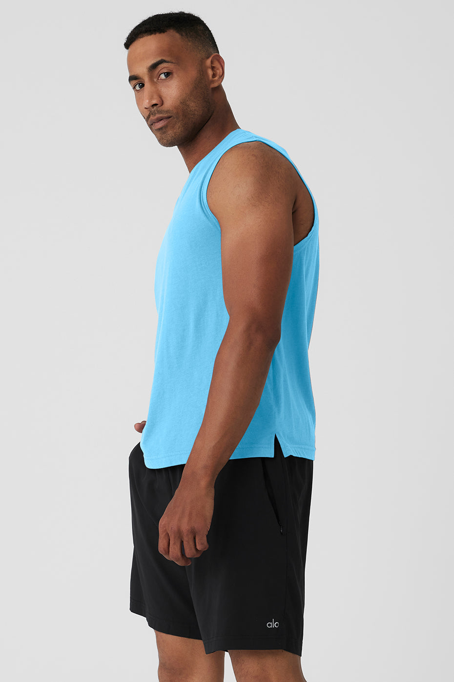 The Triumph Muscle Tank - Azure Blue