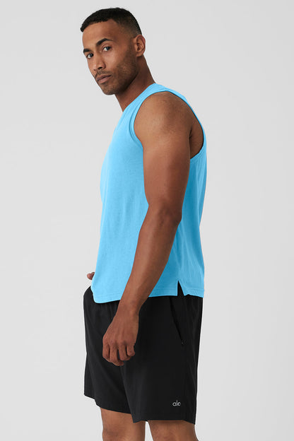 The Triumph Muscle Tank - Azure Blue