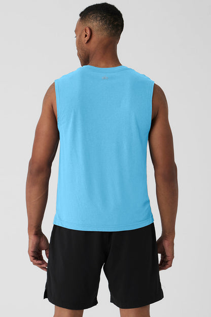 The Triumph Muscle Tank - Azure Blue