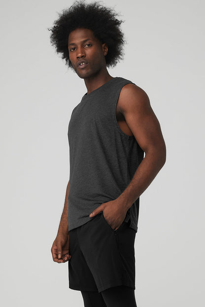 The Triumph Muscle Tank - Black Heather
