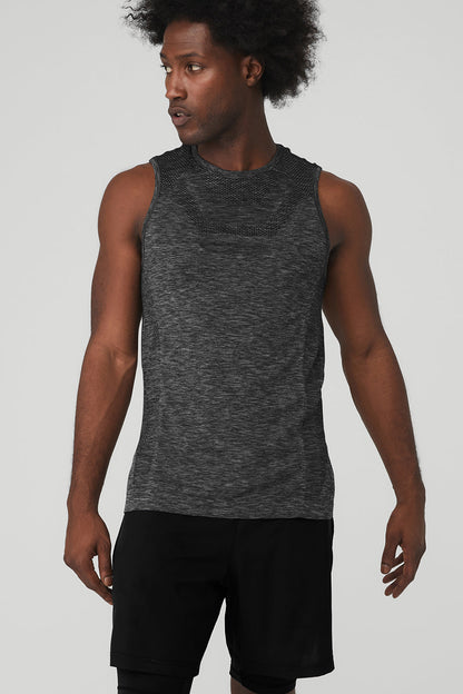 Amplify Seamless Muscle Tank - Black Heather