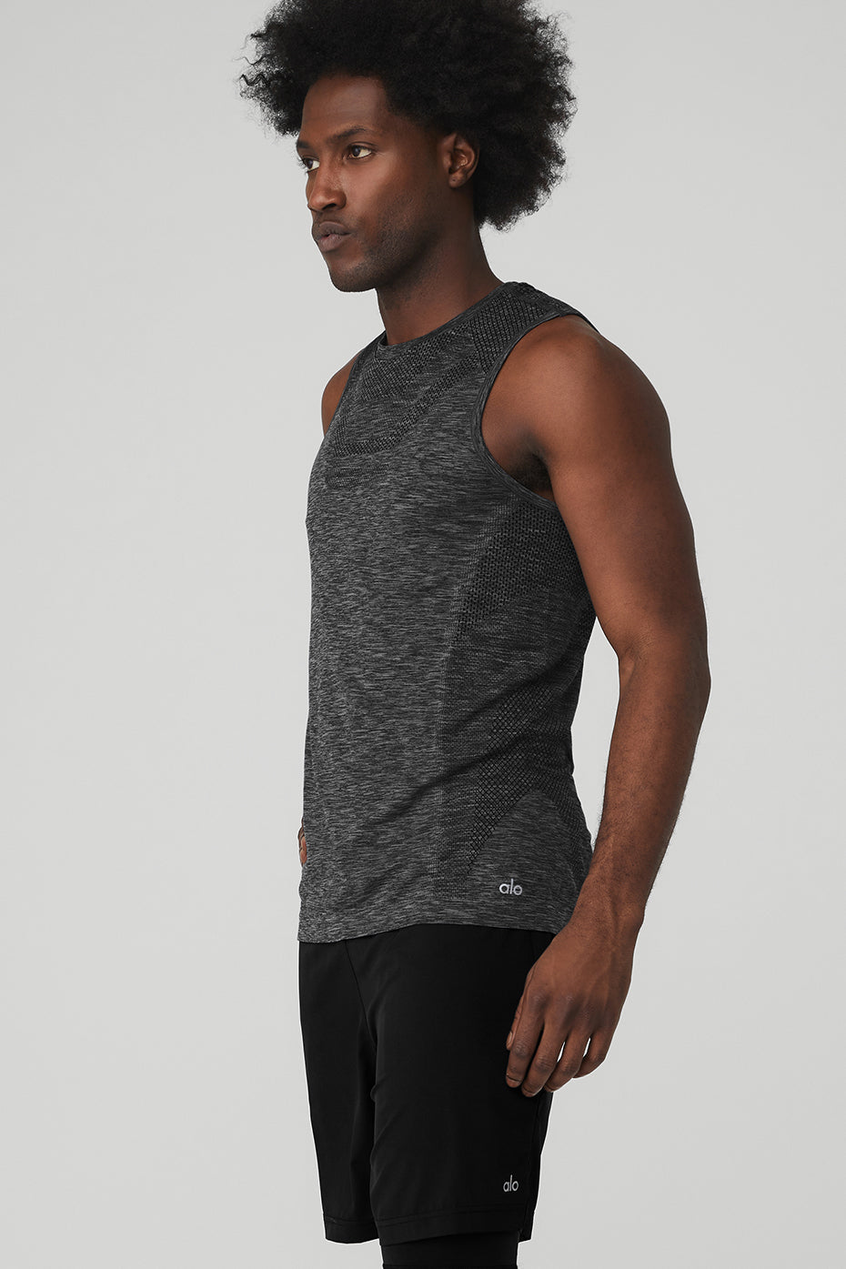 Amplify Seamless Muscle Tank - Black Heather