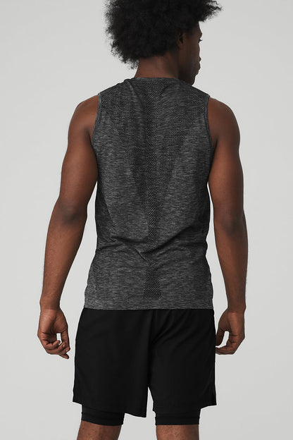 Amplify Seamless Muscle Tank - Black Heather