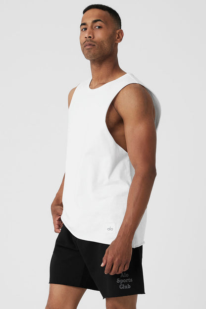 Society Raw Edge Tank - White
