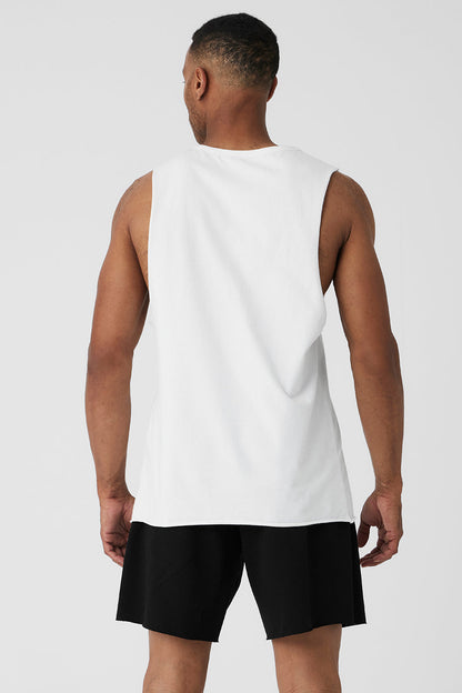 Society Raw Edge Tank - White