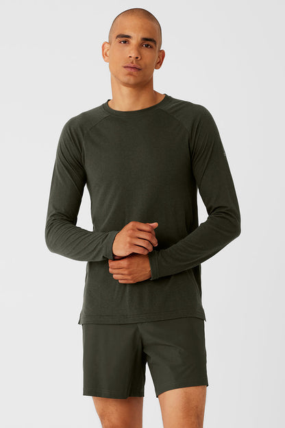 Triumph Long Sleeve Tee - Stealth Green