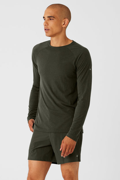 Triumph Long Sleeve Tee - Stealth Green