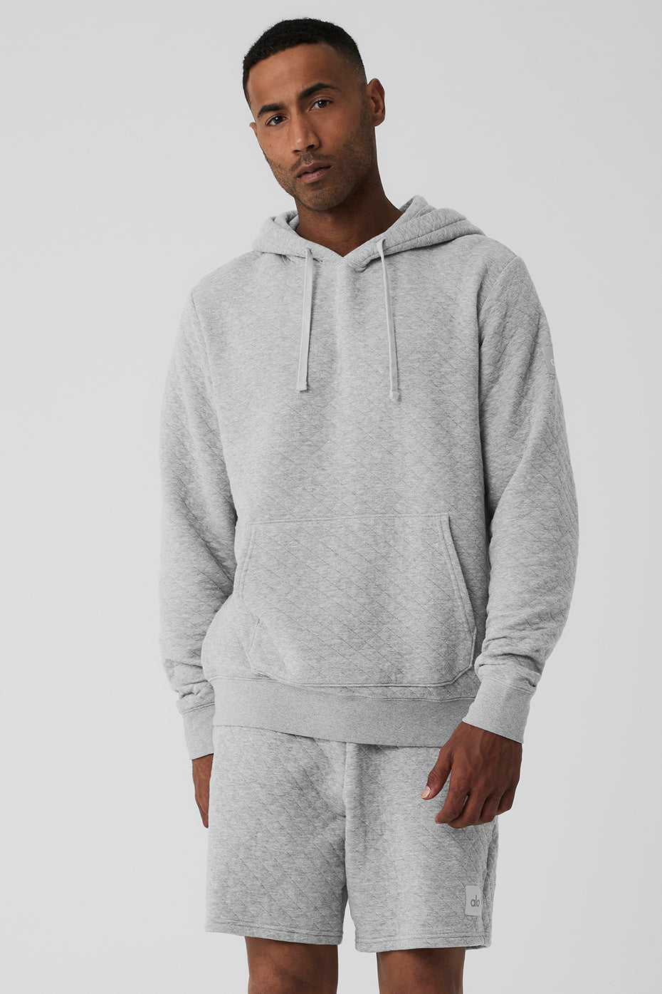 Quilted Stadium Hoodie - Athletic Heather Grey